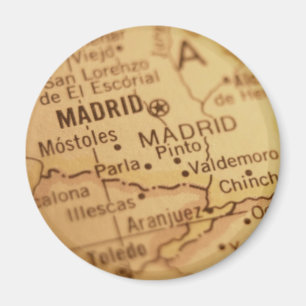 Madrid Map Magnet