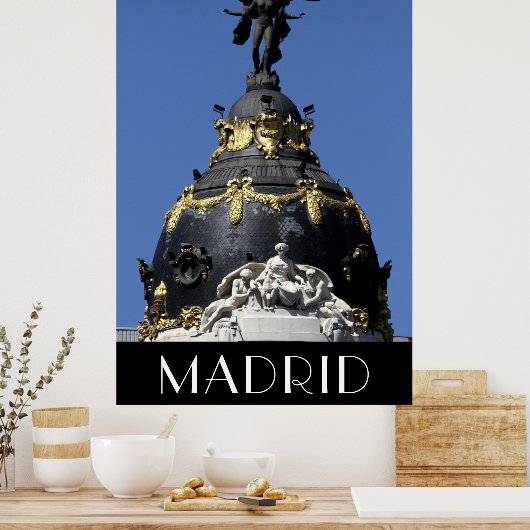 Madrid Metropolis Gran Via Poster (Keuken)