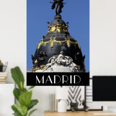 Madrid Metropolis Gran Via Poster (Thuiskantoor)