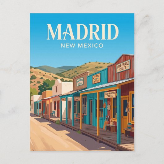 Madrid New Mexico Briefkaart (Voorkant)