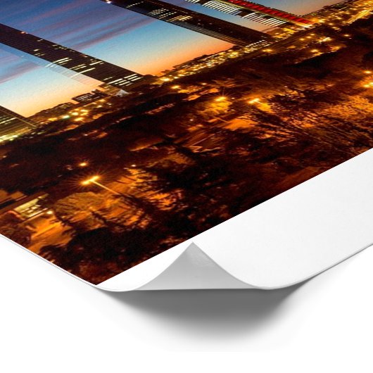 Madrid Night Skyline Poster (Hoek)