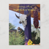 Madrid NM Bull Skull Red Chili Ristra Briefkaart (Voorkant)