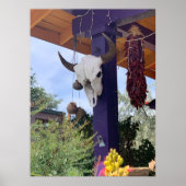 Madrid NM Bull Skull Red Chili Ristra Poster (Voorkant)