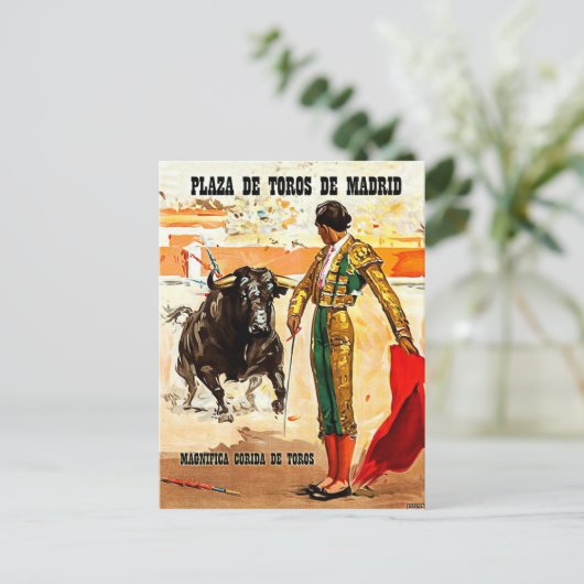 Madrid, Plaza de toros, Spanje, stierengevechten Briefkaart (Staand voorkant)