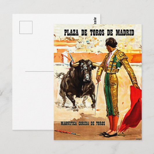 Madrid, Plaza de toros, Spanje, stierengevechten Briefkaart (Voorkant / Achterkant)
