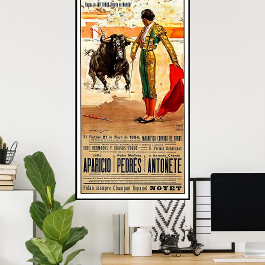 Madrid, Plaza de toros, Spanje, stierenvechten Poster (Thuiskantoor)
