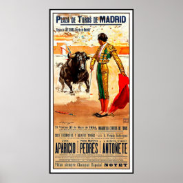 Madrid, Plaza de toros, Spanje, stierenvechten Poster