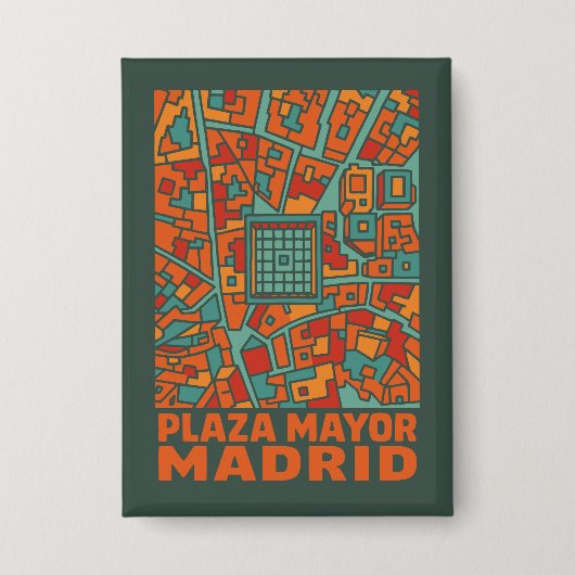 Madrid Plaza Mayor Button (Voorkant)