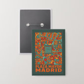 Madrid Plaza Mayor Button (Voorkant / Achterkant)