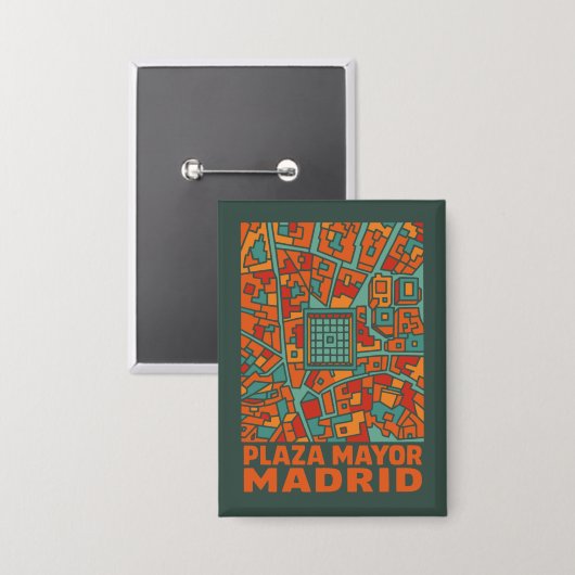 Madrid Plaza Mayor Button (Voorkant / Achterkant)