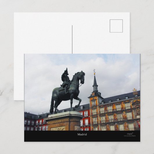 Madrid Plaza Mayor Centro de Madrid Briefkaart (Voorkant / Achterkant)