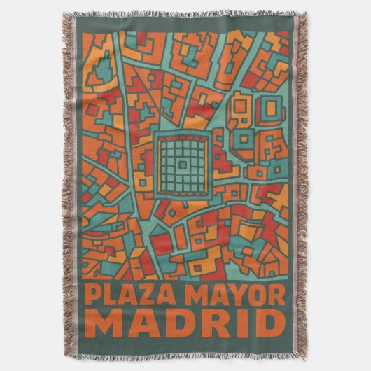 Madrid Plaza Mayor Deken (Voorkant Verticaal)