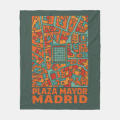 Madrid Plaza Mayor Fleece Deken (Voorkant)