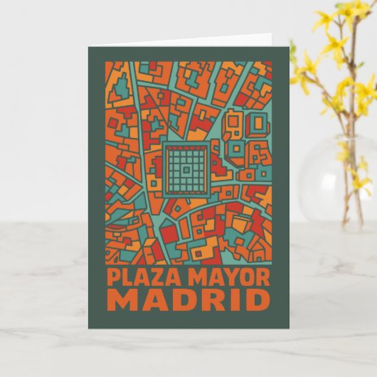Madrid Plaza Mayor Kaart (Gele Bloem)