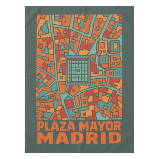 Madrid Plaza Mayor Tafelkleed (Voorkant)
