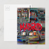 Madrid por la noche en la Gran Vía (España) Briefkaart (Voorkant / Achterkant)