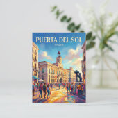 Madrid - Puerta del Sol Spanje Briefkaart (Staand voorkant)