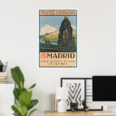 Madrid Reisposter Spanje Kunst Spaanse Print (Thuiskantoor)