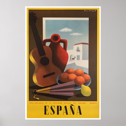 Madrid Reisposter Spanje Kunst Spaanse Print (Voorkant)