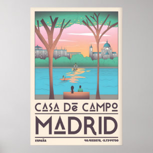Madrid Reisposter Wandkunst Vintage Stijl Poster