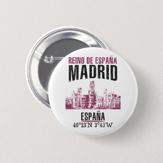 Madrid Ronde Button 5,7 Cm (Voorkant /achterkant)