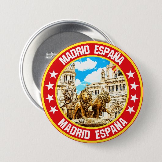 Madrid Ronde Button 7,6 Cm (Voorkant /achterkant)