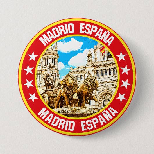 Madrid Ronde Button 7,6 Cm (Voorkant)