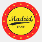 Madrid Ronde Sticker (Voorkant)