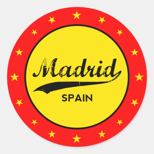 Madrid Ronde Sticker (Voorkant)