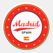 Madrid Ronde Sticker (Voorkant)