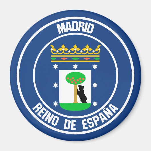 Madrid Round Emblem Magneet (Voorkant)