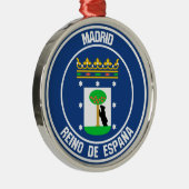 Madrid Round Emblem Metalen Ornament (Rechts)