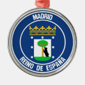 Madrid Round Emblem Metalen Ornament (Voorkant)