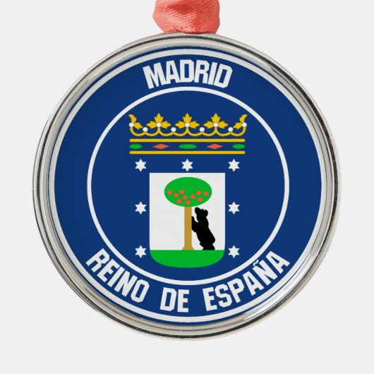 Madrid Round Emblem Metalen Ornament (Voorkant)