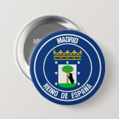 Madrid Round Emblem Ronde Button 7,6 Cm (Voorkant /achterkant)