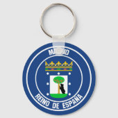 Madrid Round Emblem Sleutelhanger (Voorkant)