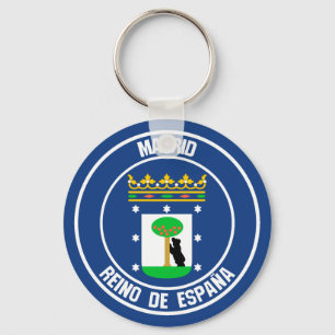 Madrid Round Emblem Sleutelhanger