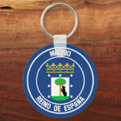Madrid Round Emblem Sleutelhanger (Voorkant)