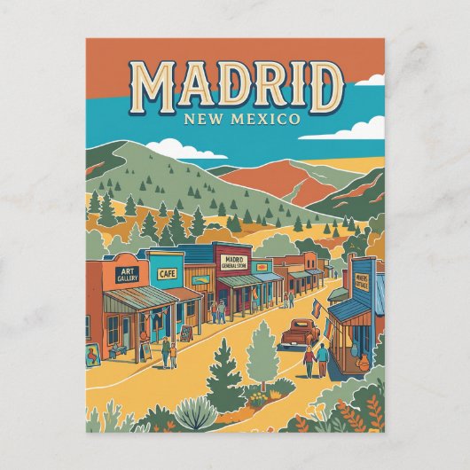 Madrid, Santa Fe New Mexico Briefkaart (Voorkant)