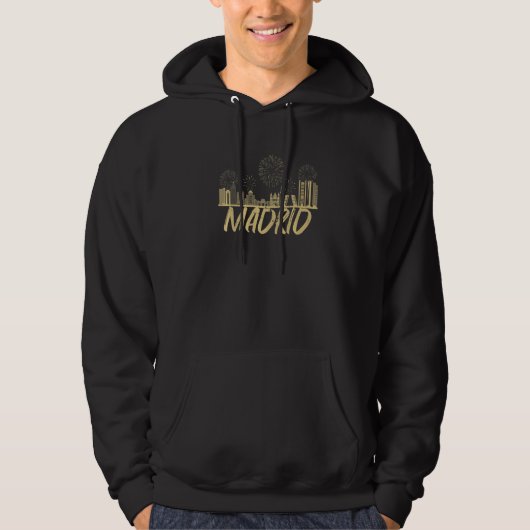 Madrid Silhouet Nieuwjaar Hoodie (Voorkant)