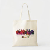 Madrid skyline in waterverf tote bag (Voorkant)