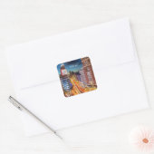 Madrid, Spain scenic photograph, Vierkante Sticker (Envelop)