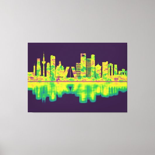 Madrid Spain Skyline Canvas Afdruk (Voorkant)