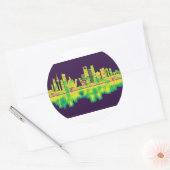 Madrid Spain Skyline Ronde Sticker (Envelop)