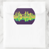 Madrid Spain Skyline Ronde Sticker (Tas)
