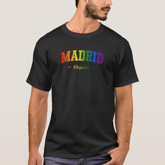 Madrid Spain Sport LGBTQAI+ Souvenir T-shirt (Voorkant)