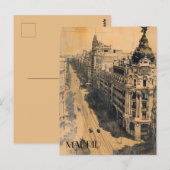 Madrid Spain Travel Briefkaart (Voorkant / Achterkant)