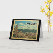 Madrid Spain Vintage Travel Kaart (Gele Bloem)
