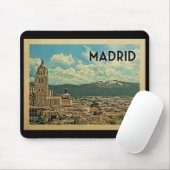 Madrid Spain Vintage Travel Muismat (Met muis)
