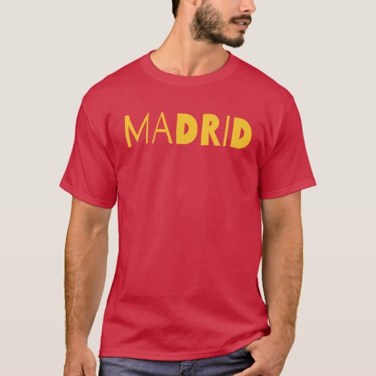 Madrid Spanish city typography logo design. T-shirt (Voorkant)